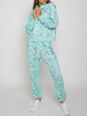 Cotton bandanna hoodie with Saint Barth embroidery - MC2 Saint Barth