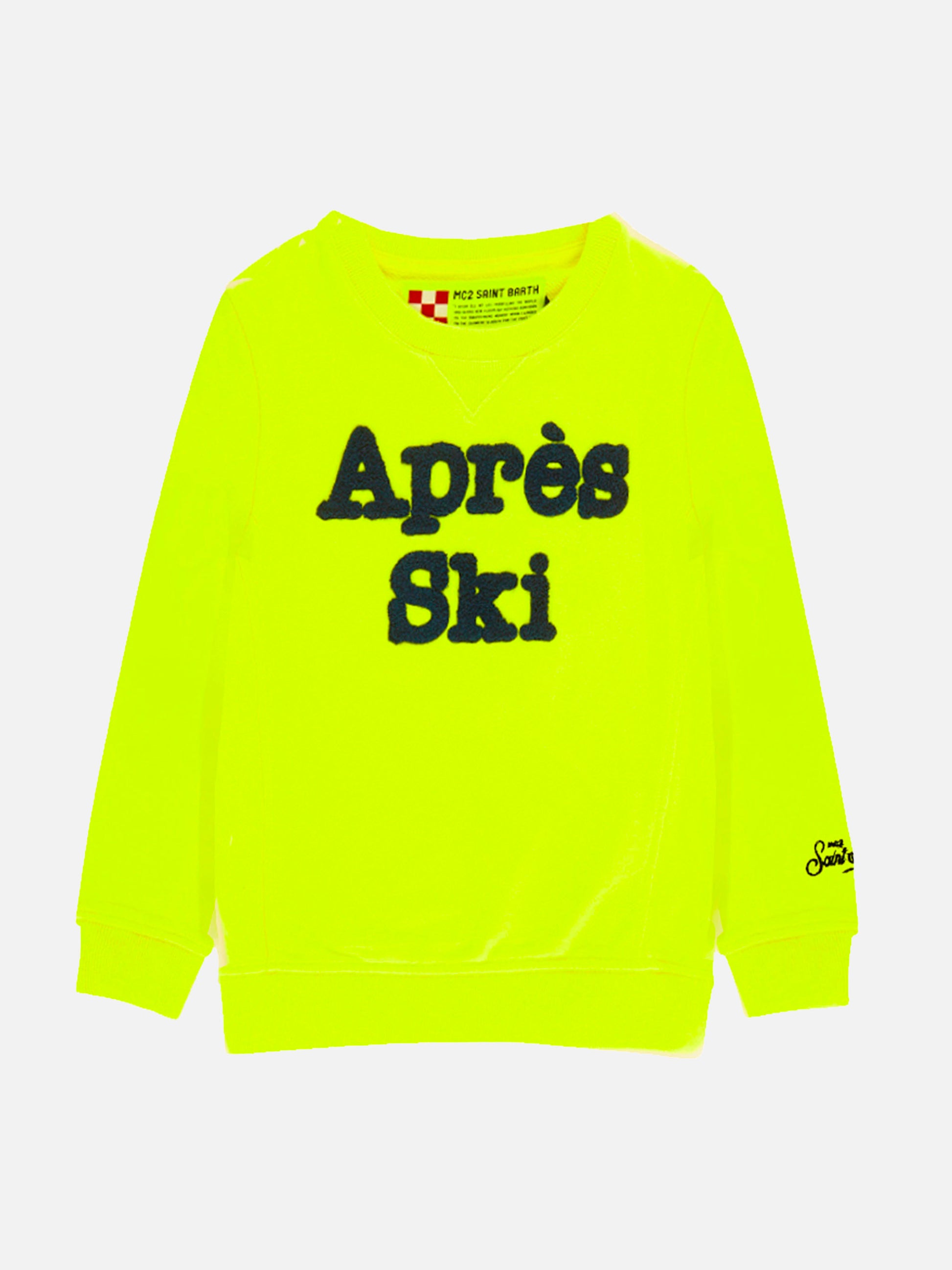 Apres Ski yellow fluo boy's sweatshirt - MC2 Saint Barth