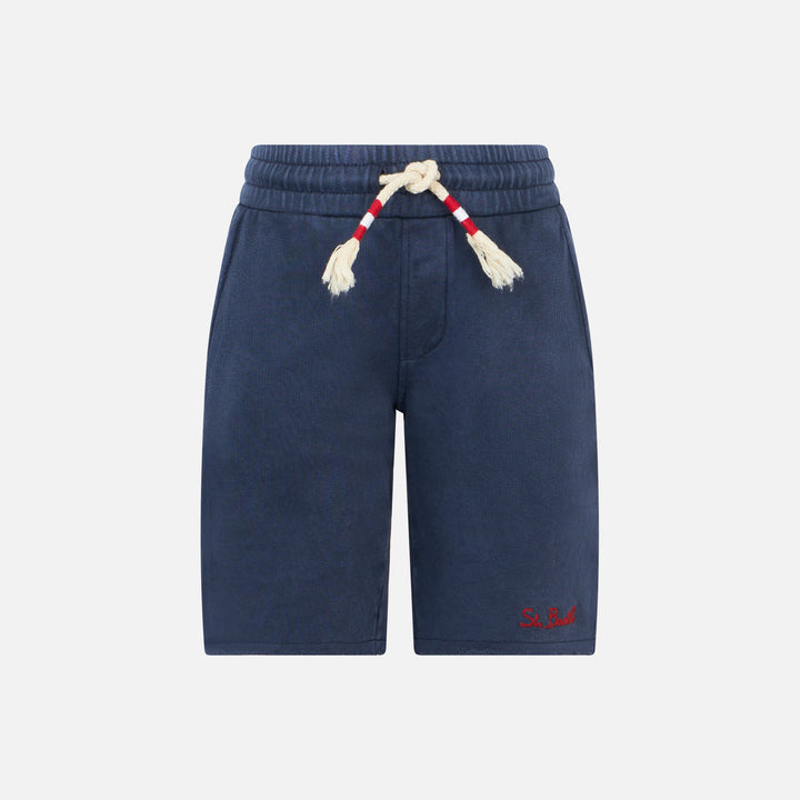Blue Boy fleece short with pocket - MC2 Saint Barth