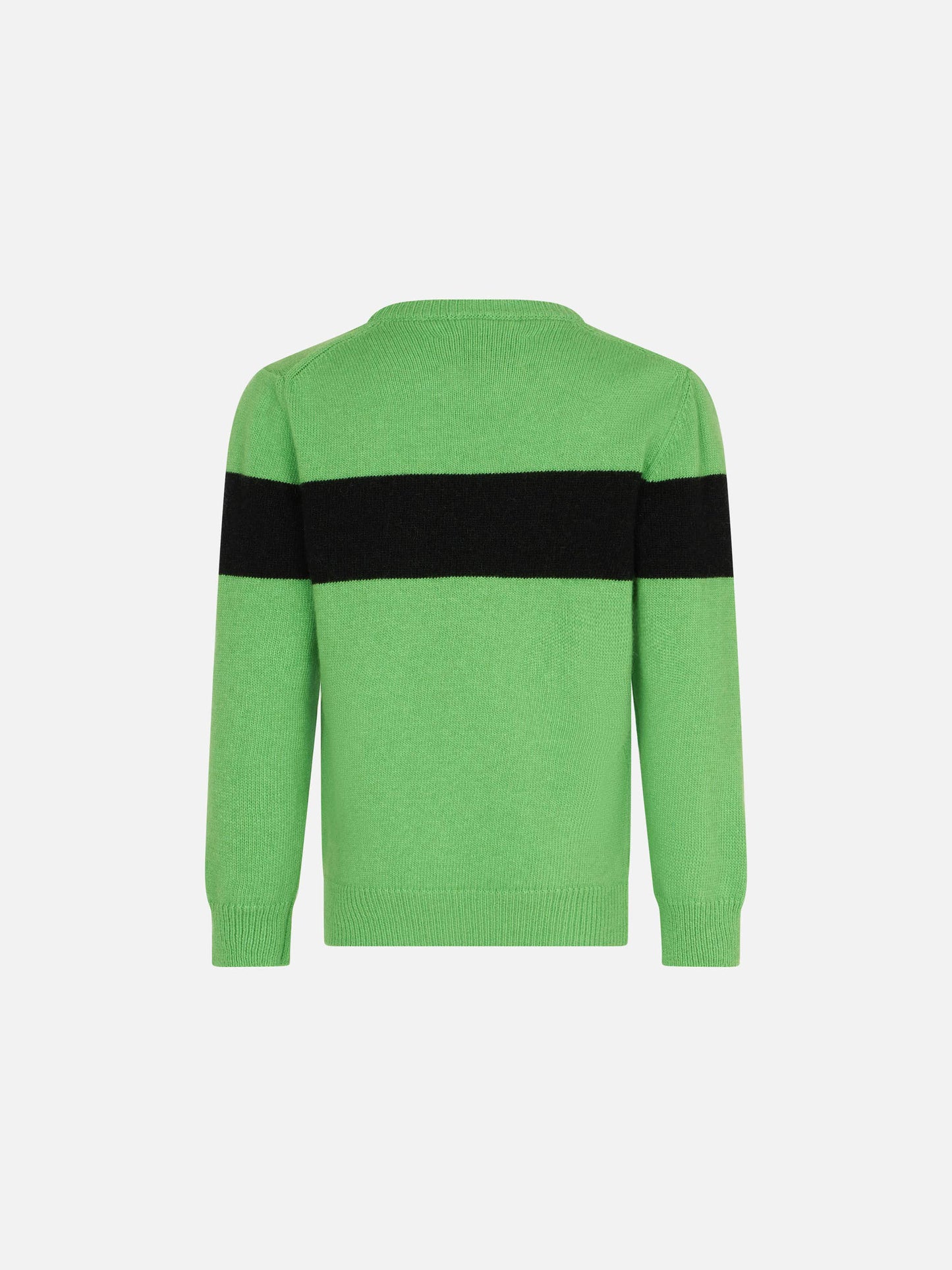 Boy fluo green sweater with Off-Piste lettering - MC2 Saint Barth