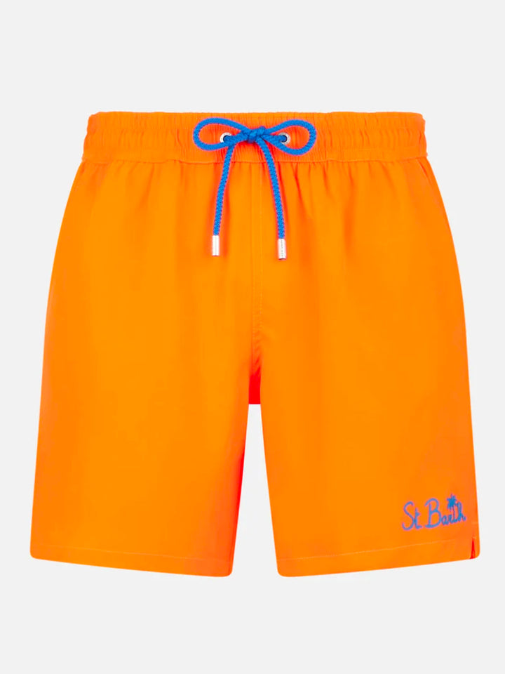 Man fluo orange comfort swim shorts - MC2 Saint Barth