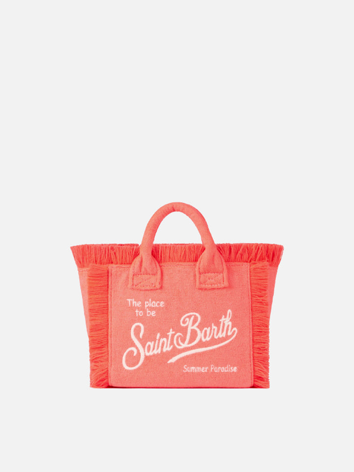 Mini Vanity fluo pink terry handbag - MC2 Saint Barth