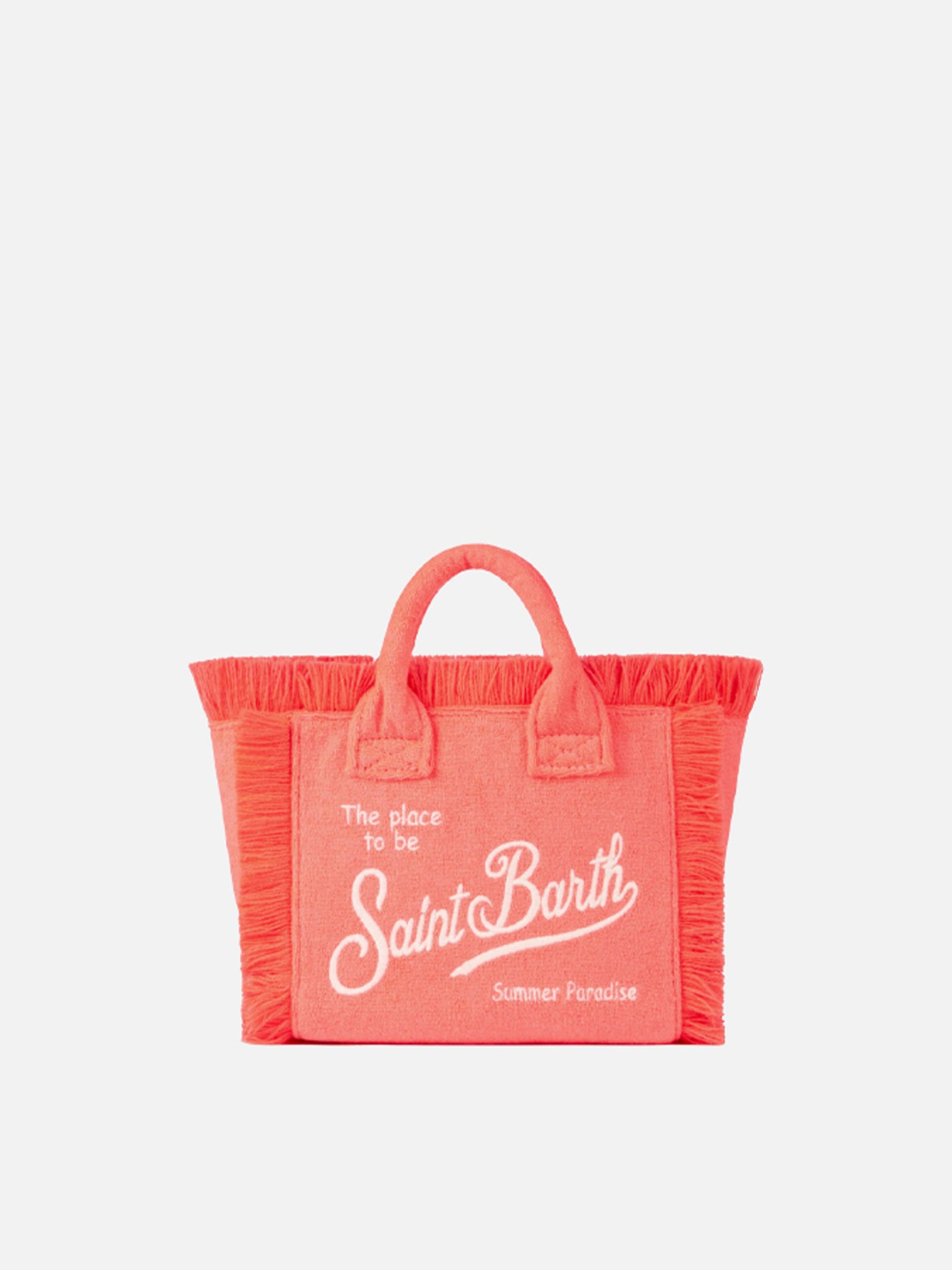 Mini Vanity fluo pink terry handbag - MC2 Saint Barth