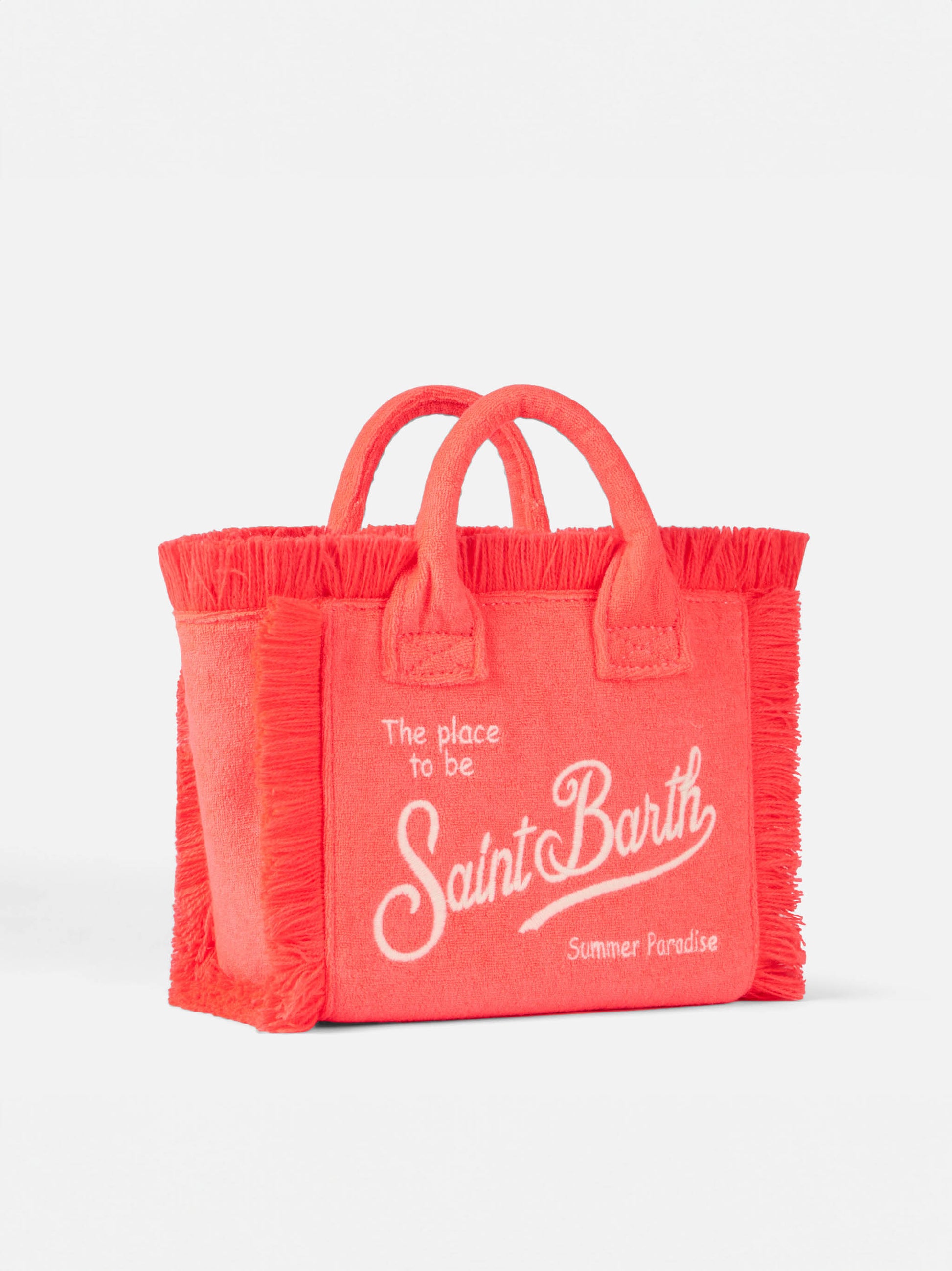 Mini Vanity fluo pink terry handbag - MC2 Saint Barth