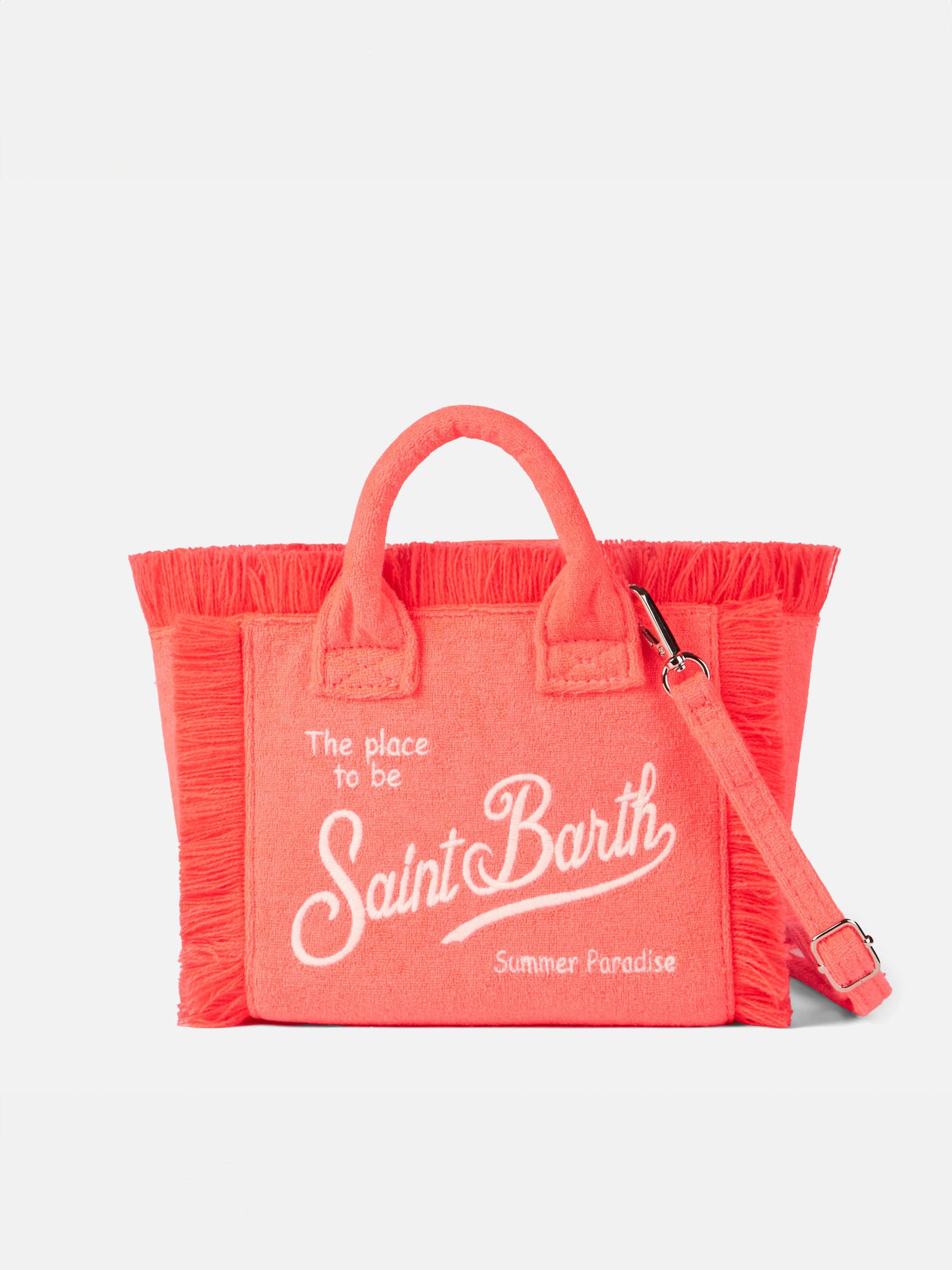 Mini Vanity fluo pink terry handbag - MC2 Saint Barth