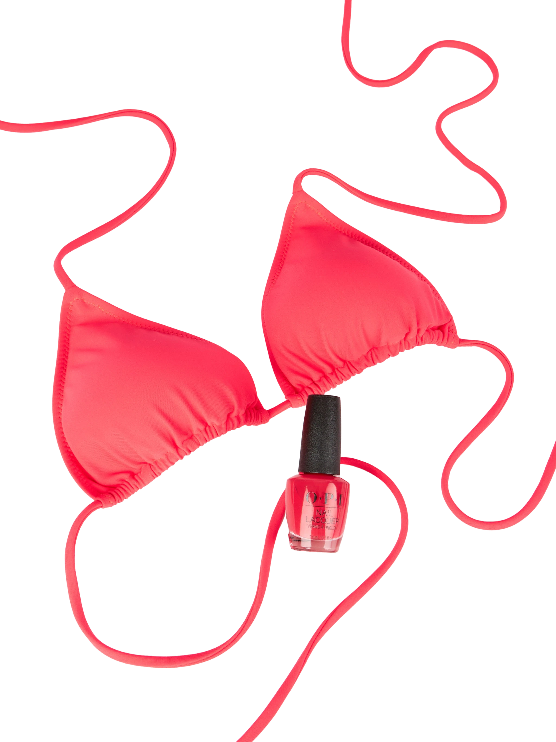 Woman fluo red triangle bikini - MC2 Saint Barth