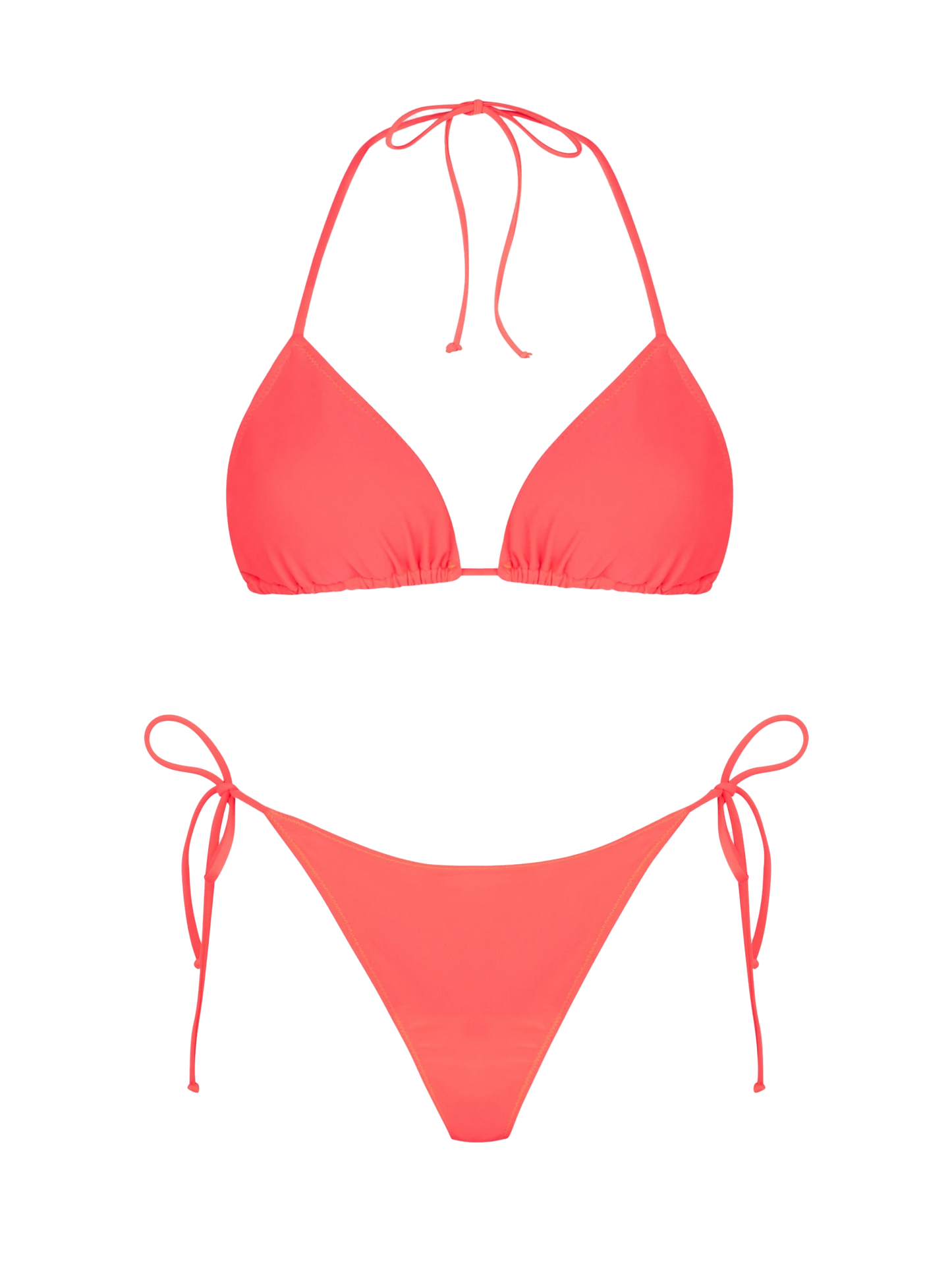 Woman fluo red triangle bikini - MC2 Saint Barth