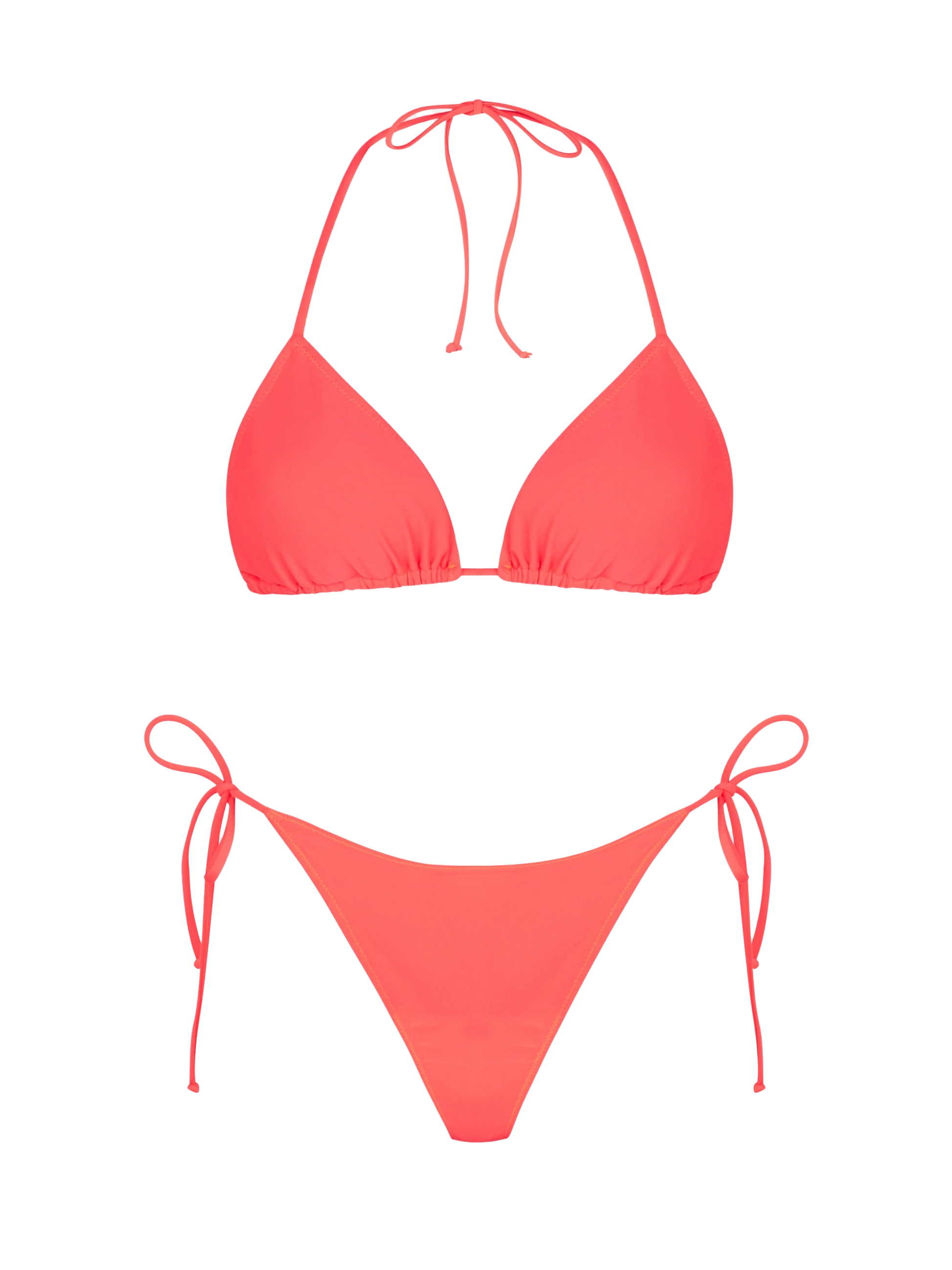 Woman fluo red triangle bikini - MC2 Saint Barth