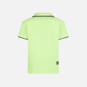 Fluo yellow piquet polo with St. Barth logo - MC2 Saint Barth