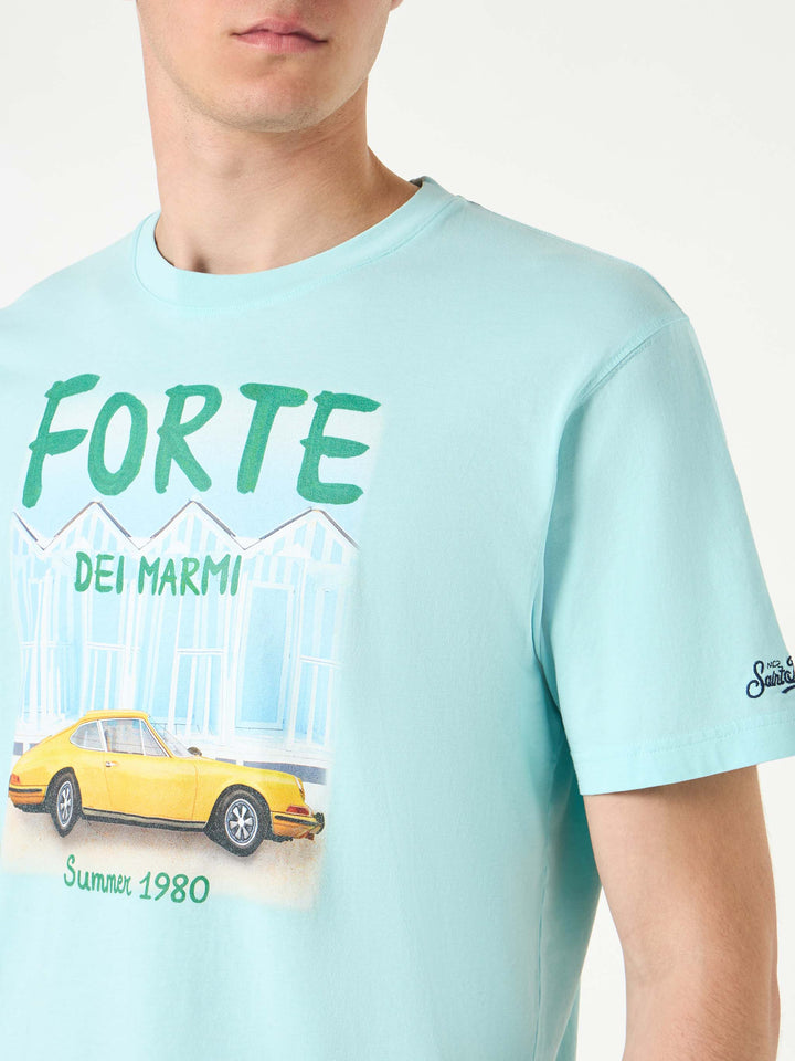 Man cotton t-shirt with Forte dei Marmi car print - MC2 Saint Barth