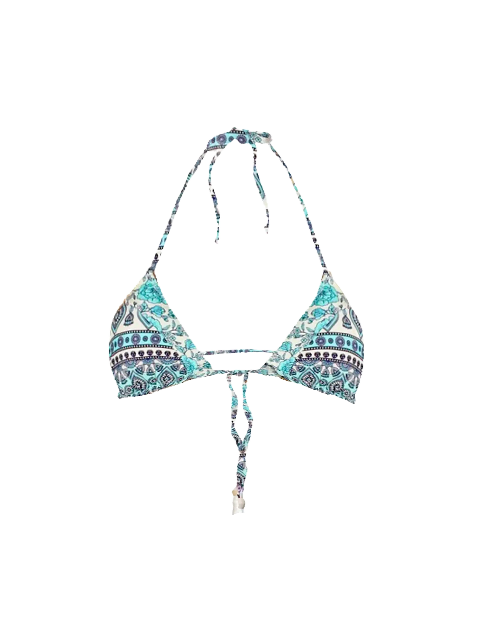 Gipsy print triangle top with tassels - MC2 Saint Barth