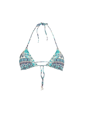 Gipsy print triangle top with tassels - MC2 Saint Barth