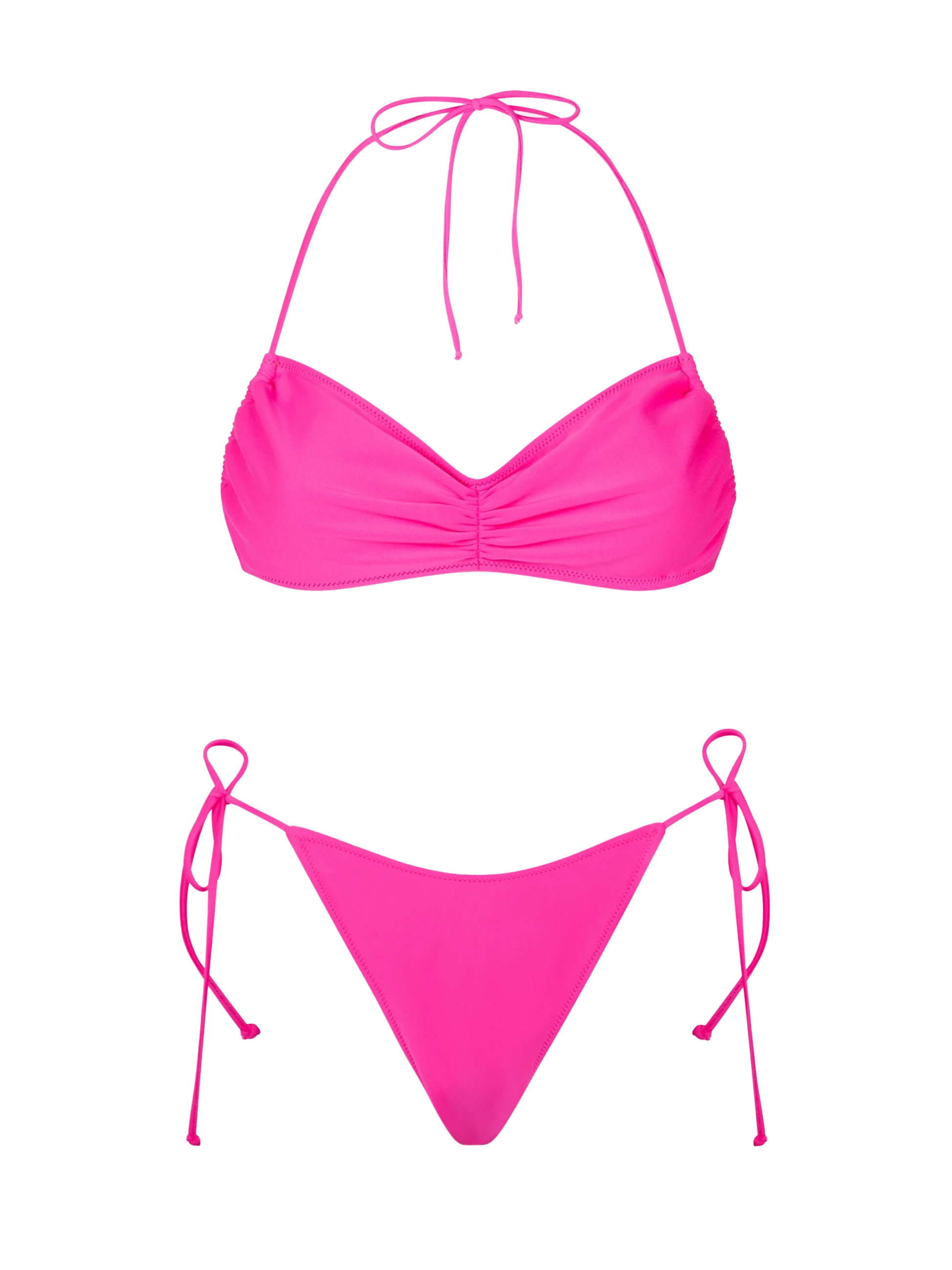 Woman fuchsia bandeau bikini - MC2 Saint Barth