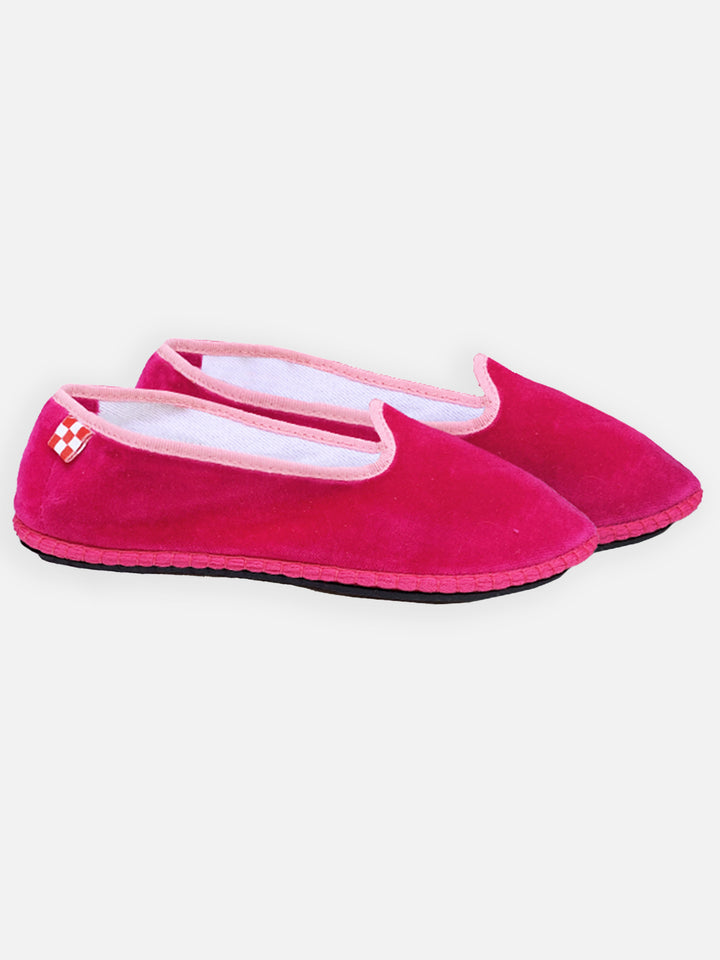 Fucsia velvet slippers friulane - MC2 Saint Barth