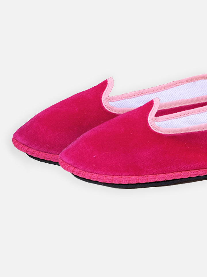 Fucsia velvet slippers friulane - MC2 Saint Barth