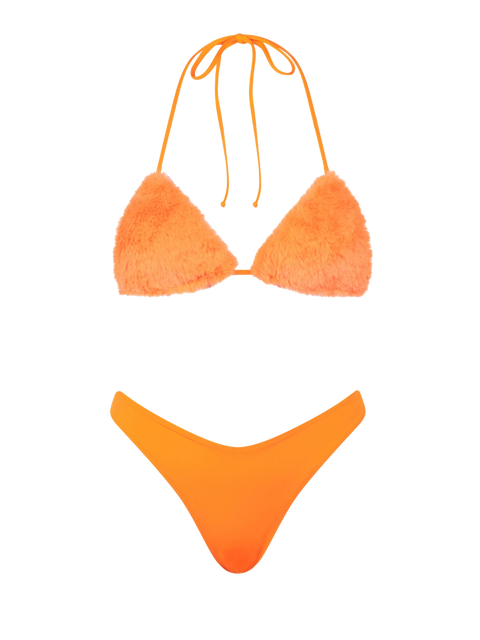Woman fluo orange triangle bikini - MC2 Saint Barth