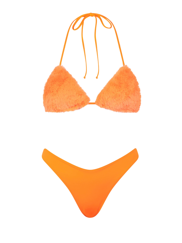 Woman fluo orange triangle bikini - MC2 Saint Barth
