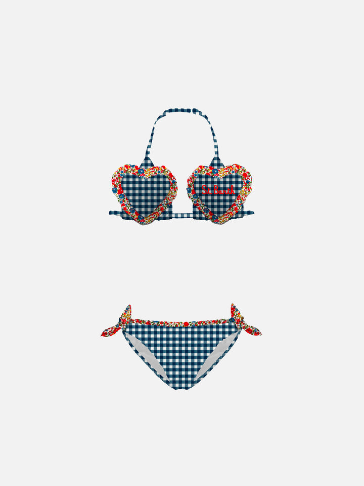 Girl triangle bikini with Liberty print | Made with Liberty fabric - MC2 Saint Barth