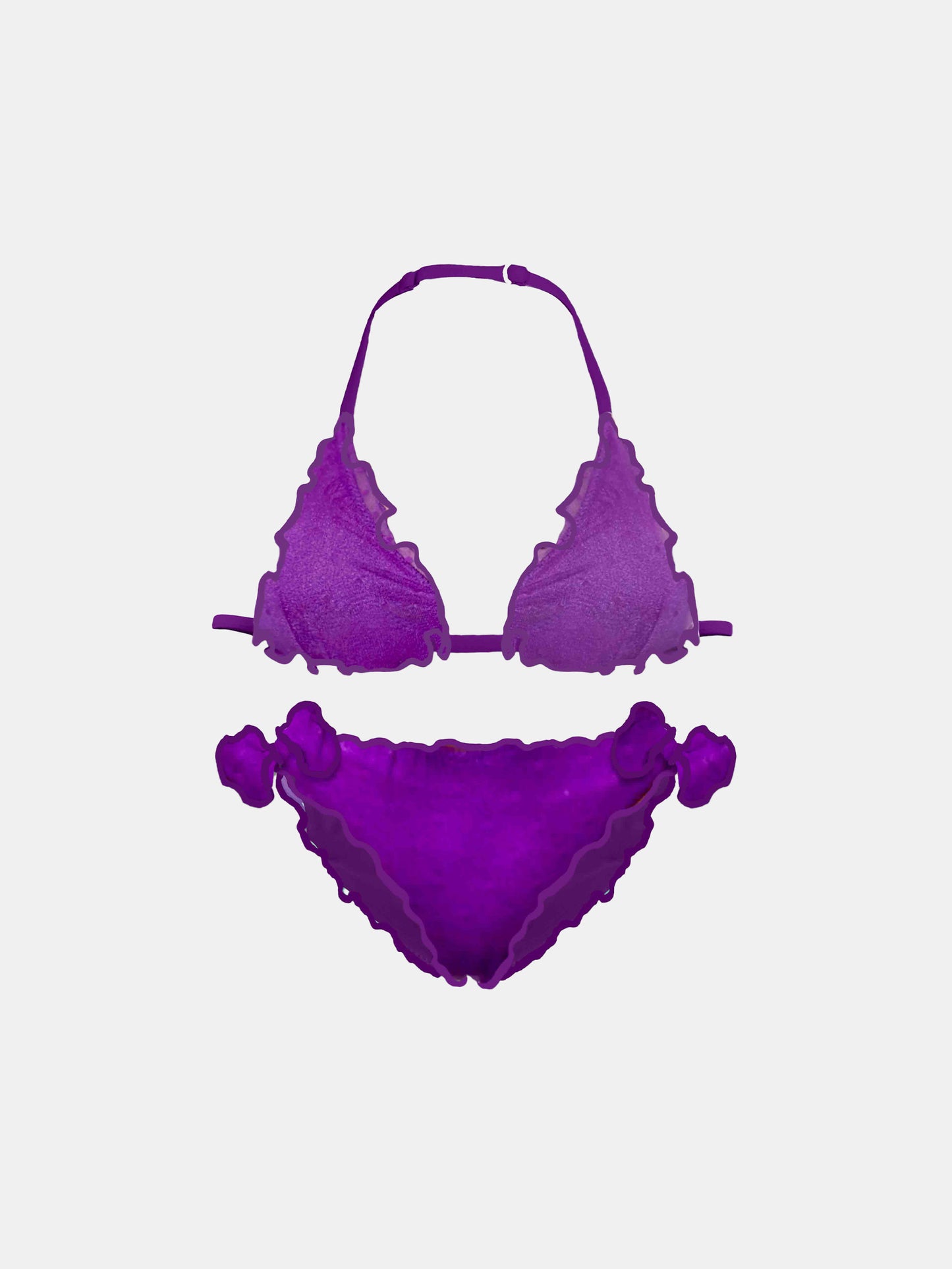 Girl purple triangle bikini - MC2 Saint Barth