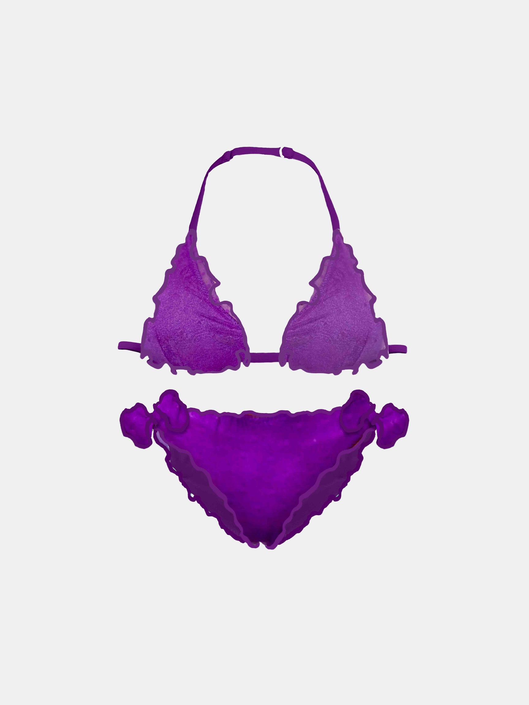 Girl purple triangle bikini - MC2 Saint Barth