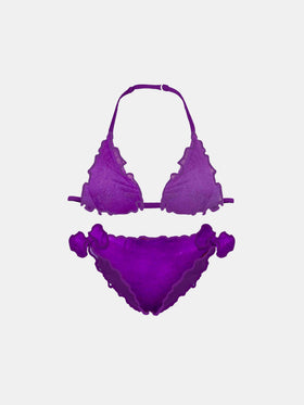 Girl purple triangle bikini - MC2 Saint Barth