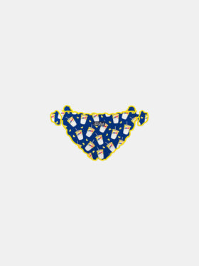 Girl swim briefs with Estathé print | Estathé® Special Edition - MC2 Saint Barth