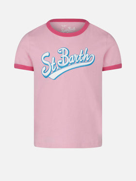 Girl cotton t-shirt with St. Barth print - MC2 Saint Barth