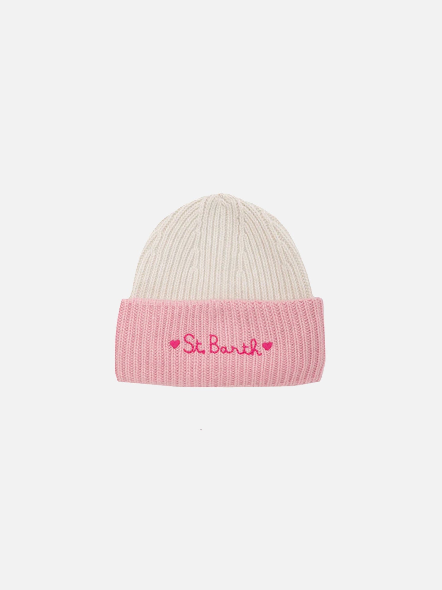 Girl knit beanie with St. Barth embroidery - MC2 Saint Barth