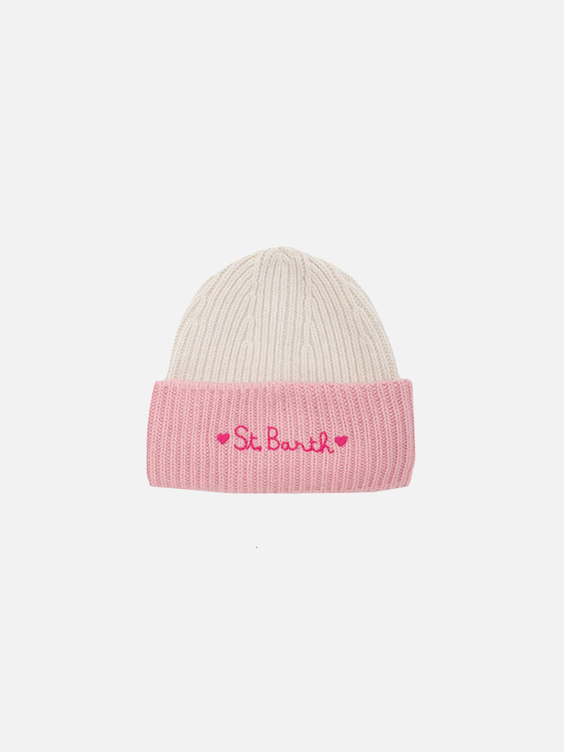 Girl knit beanie with St. Barth embroidery - MC2 Saint Barth