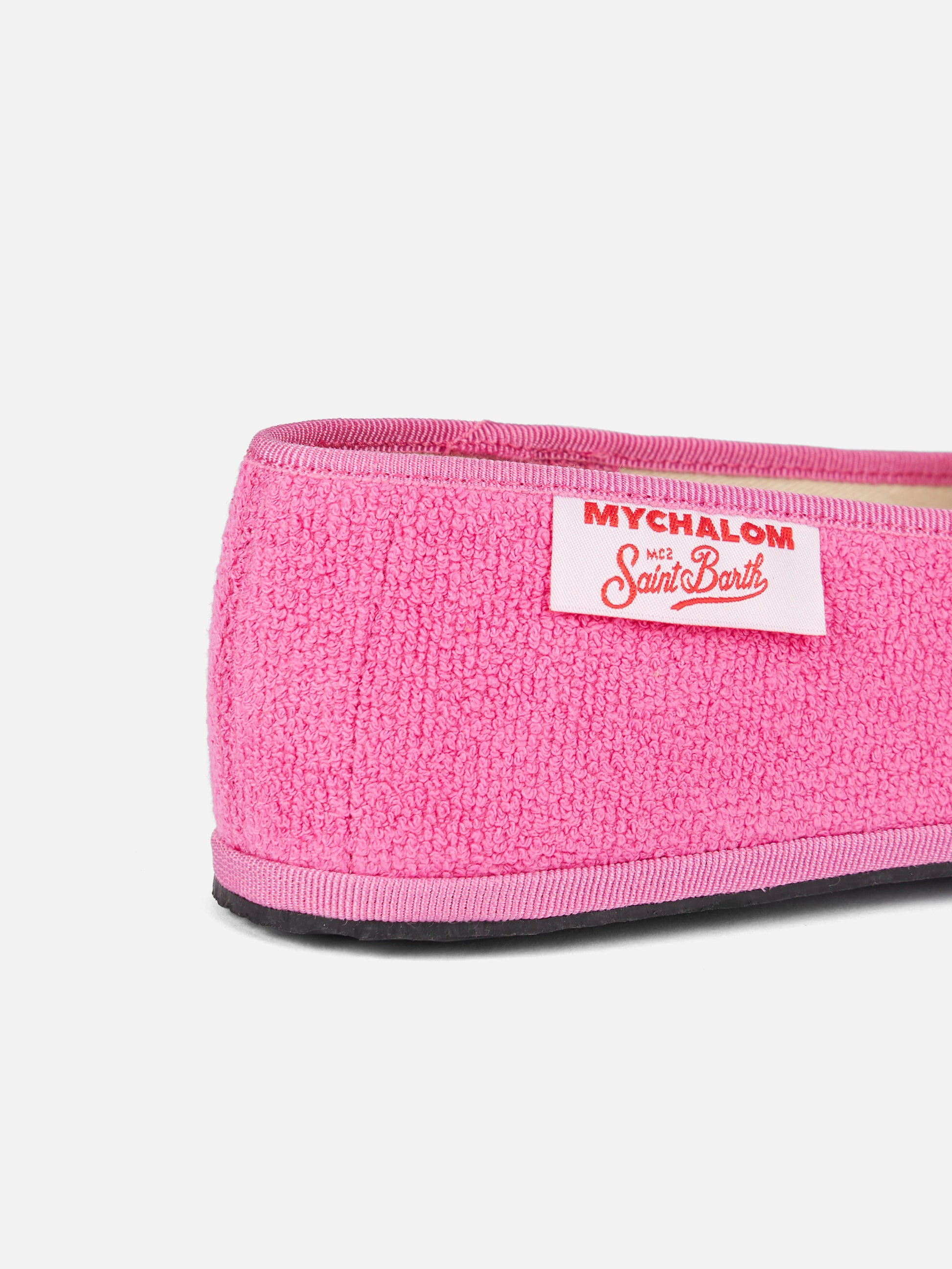 Girl pink terry slipper loafer | MY CHALOM SPECIAL EDITION - MC2 Saint Barth