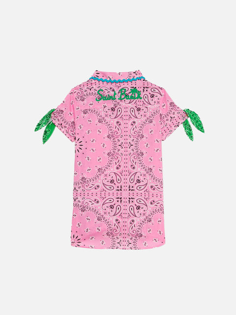 Girl shirt dress with bandanna print - MC2 Saint Barth