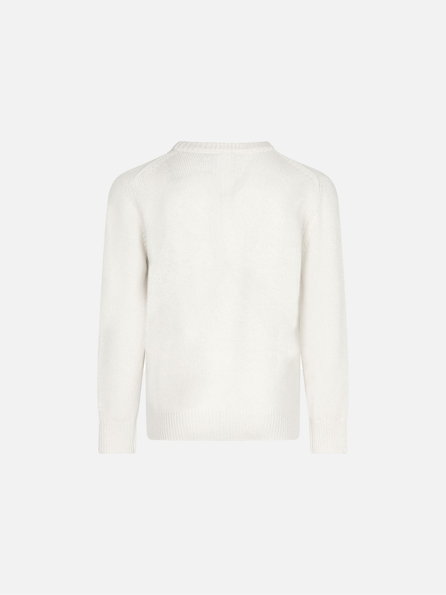 gIRL White sweater with L'Étoile lurex print - MC2 Saint Barth