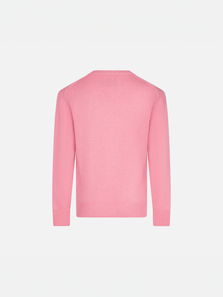 Pink girl sweater with Viziata print - MC2 Saint Barth