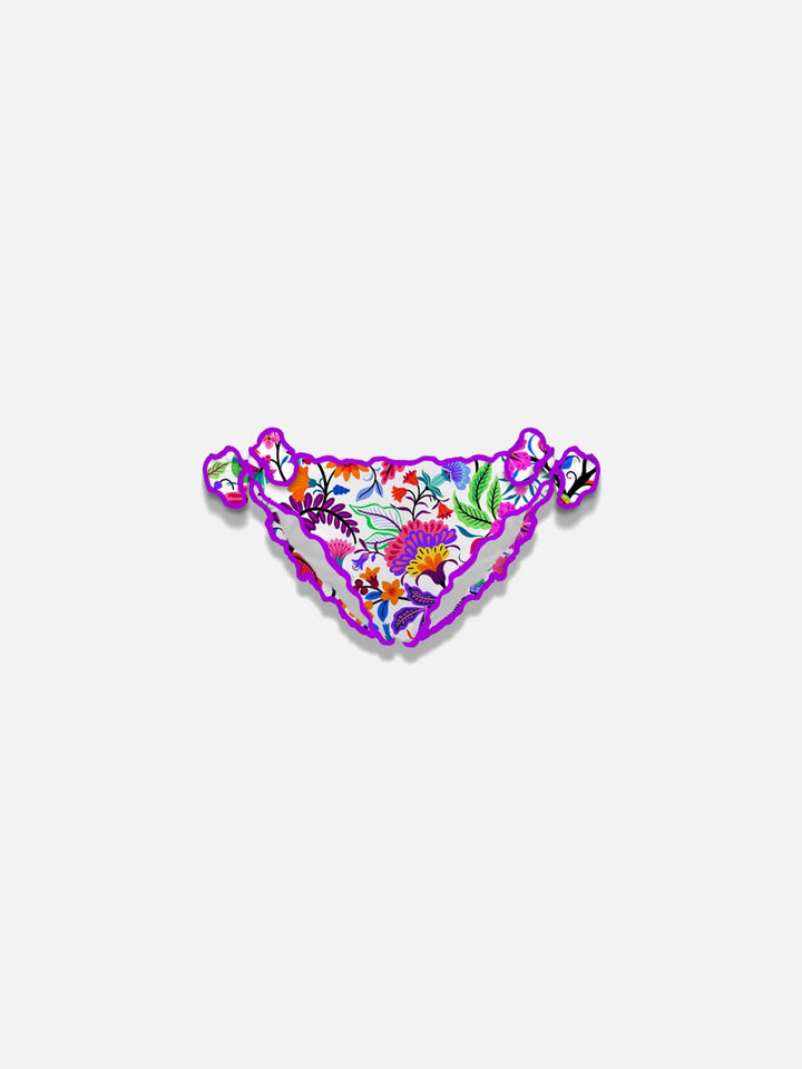 Girl swim briefs with flowers print - MC2 Saint Barth