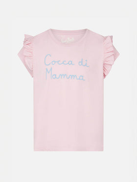 Girl t-shirt with Cocca di mamma embroidery - MC2 Saint Barth