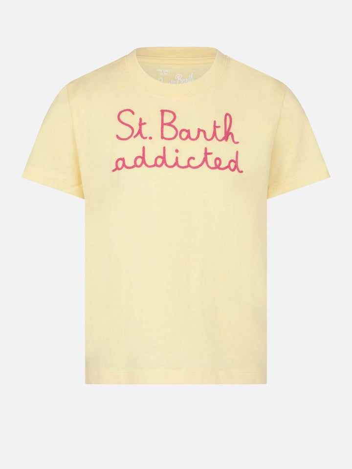 Girl t-shirt with St.Barth addicted embroidery - MC2 Saint Barth