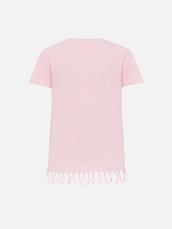 Abbey dress with fringes and terry patch - MC2 Saint Barth