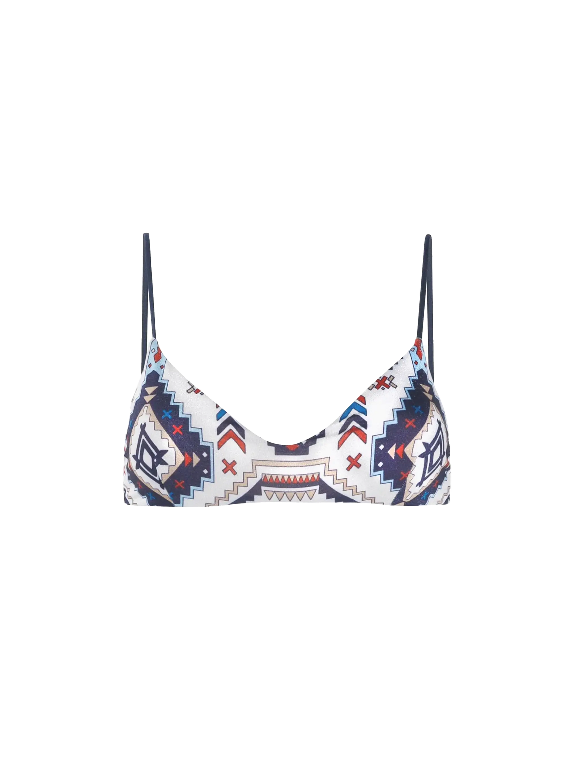 Woman bralette top with glitter aztec print - MC2 Saint Barth