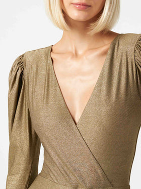 Knitted glitter gold Bodywear / one piece swimsuit - MC2 Saint Barth