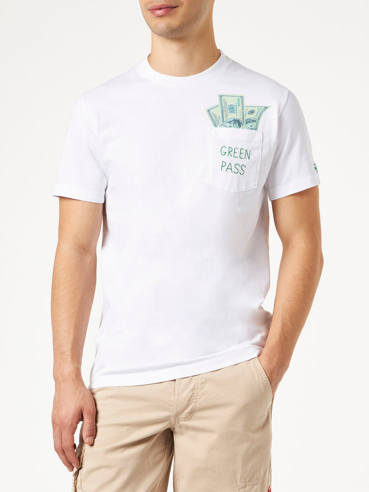 Green pass print cotton t-shirt - MC2 Saint Barth