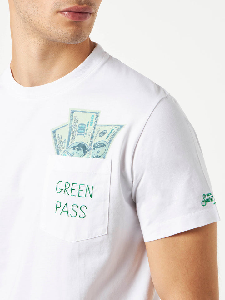 Green pass print cotton t-shirt - MC2 Saint Barth