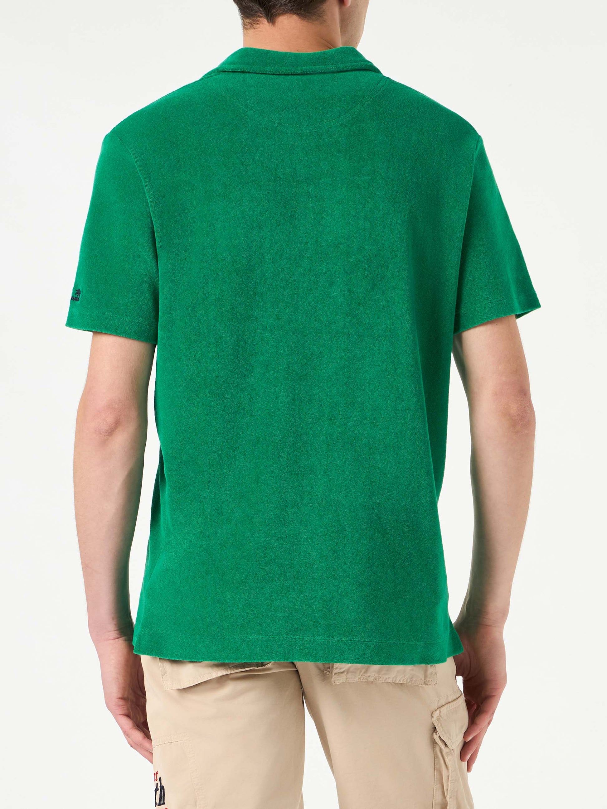 Man green terry polo - MC2 Saint Barth