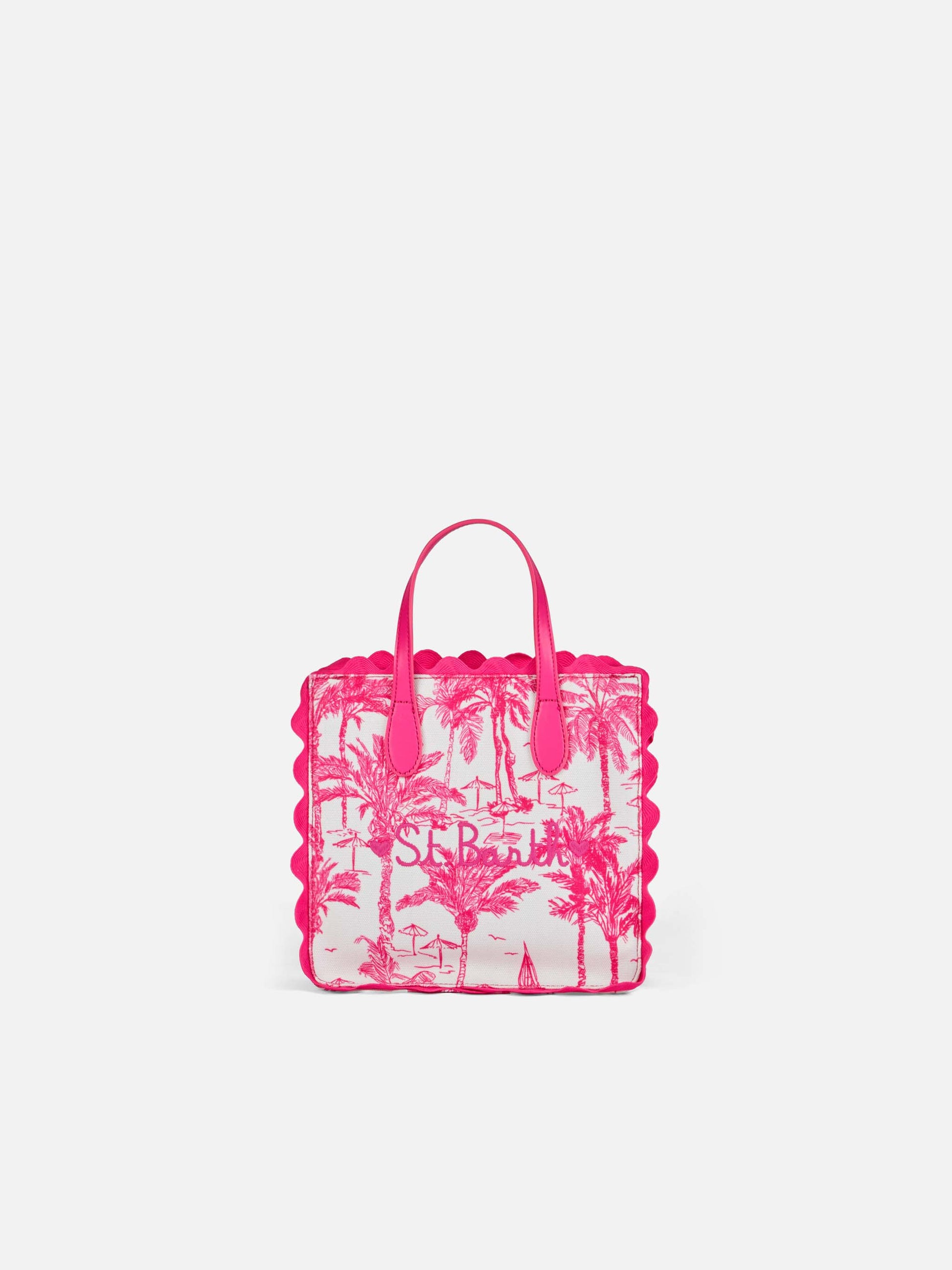 Vivian cotton handbag with toile de jouy print - MC2 Saint Barth