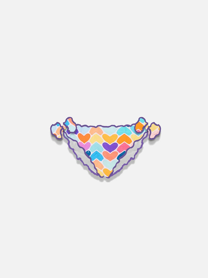 Girl swim briefs with heart print - MC2 Saint Barth