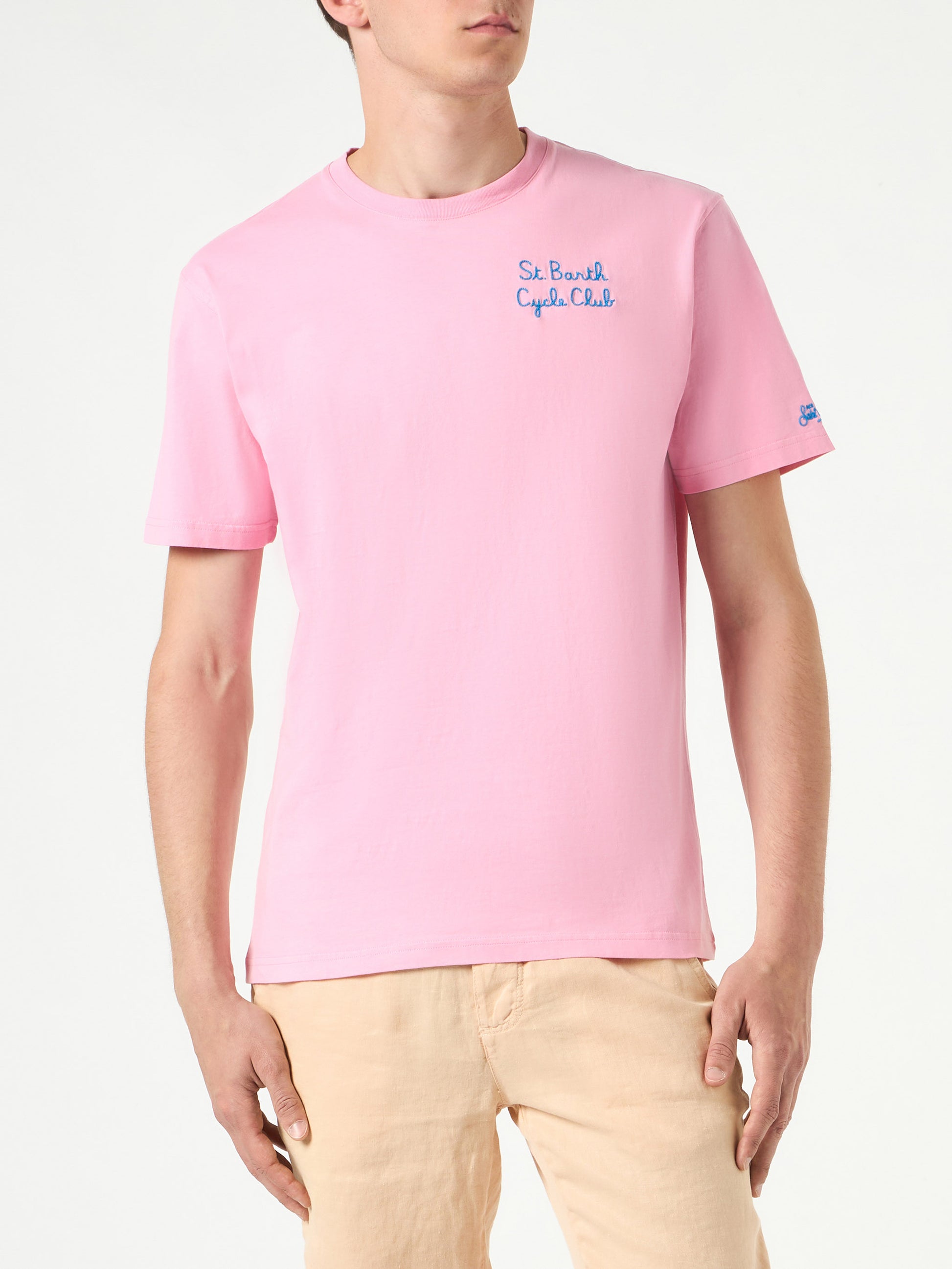 Man cotton t-shirt with cycling Homer Simpson print | THE SIMPSONS SPECIAL EDITION - MC2 Saint Barth
