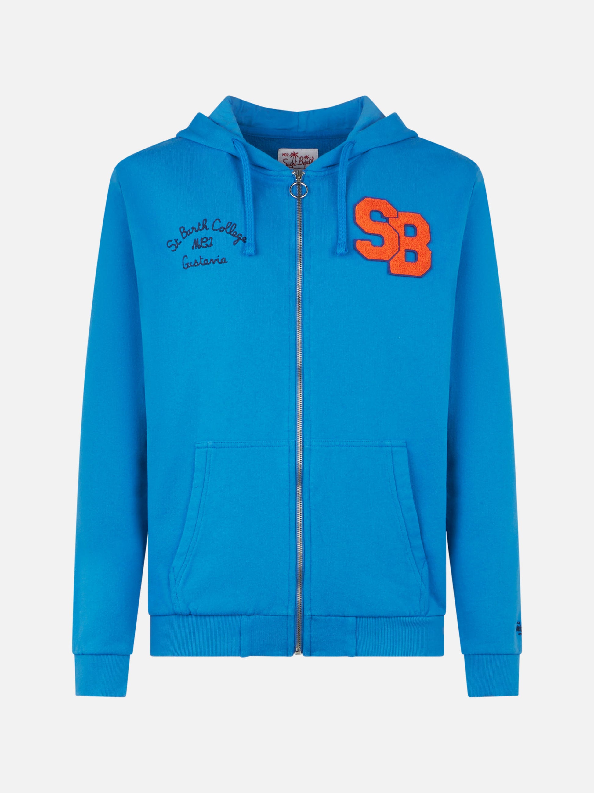 Man cotton sweatshirt with patch and embroidery - MC2 Saint Barth