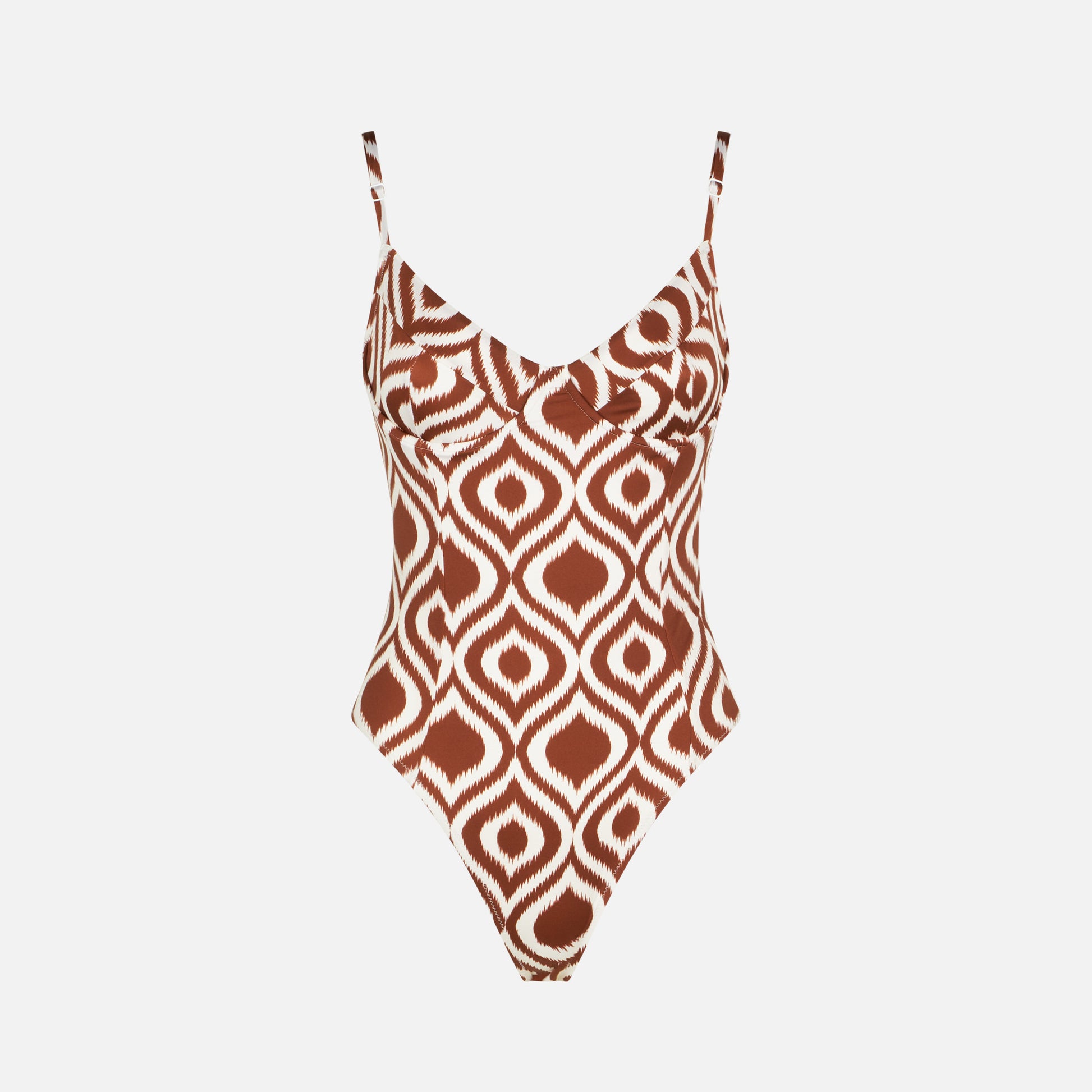 Woman underwire one-piece swimsuit with pattern - MC2 Saint Barth