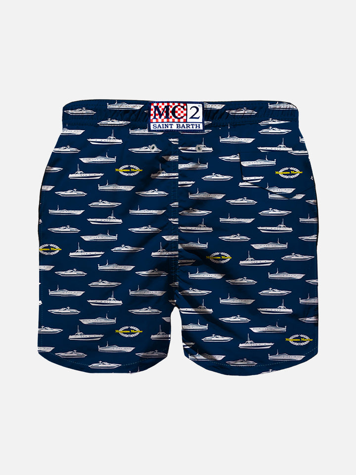 Boy swim shorts with Magnum Marine print | MAGNUM MARINE© SPECIAL EDITION - MC2 Saint Barth