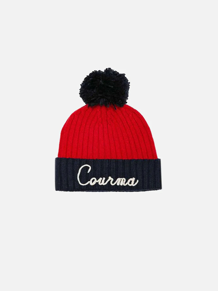Kid hat with Courma embroidery and pompon - MC2 Saint Barth