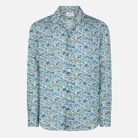Man muslin cotton Sikelia shirt with mushroom print | Made with Liberty fabric - MC2 Saint Barth